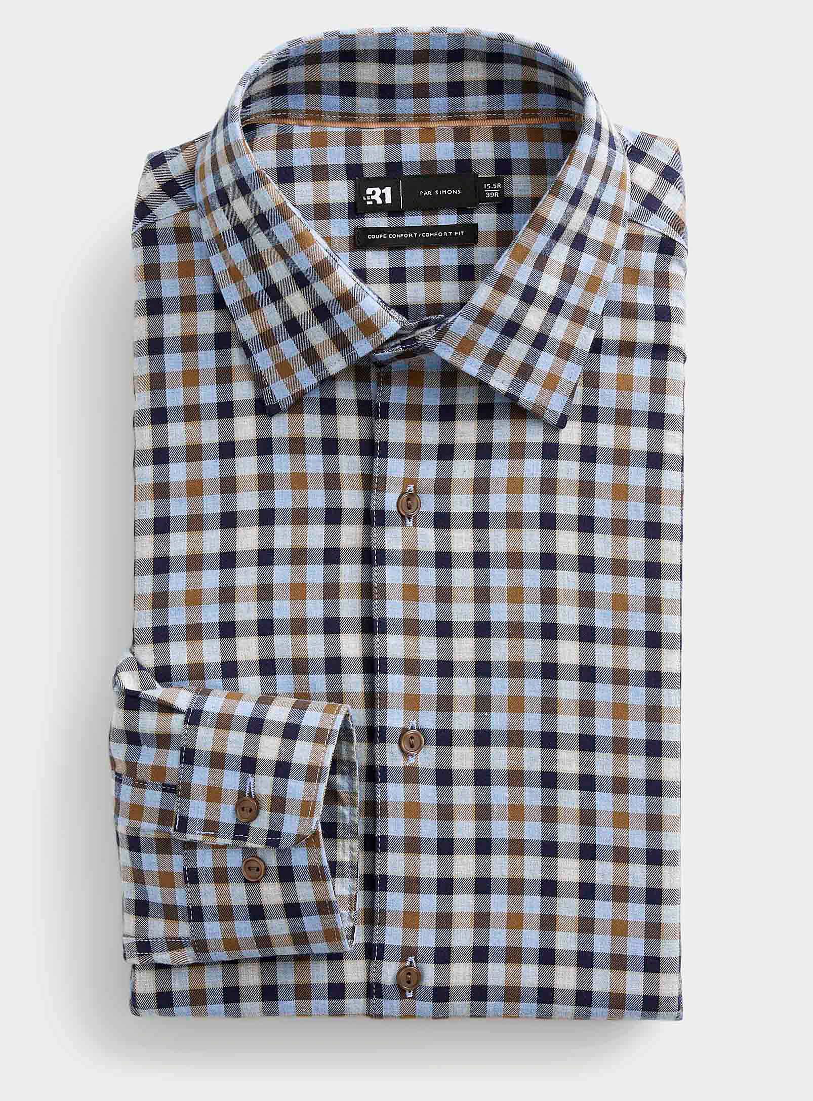 Le 31 - Men's Winter check shirt Comfort fit