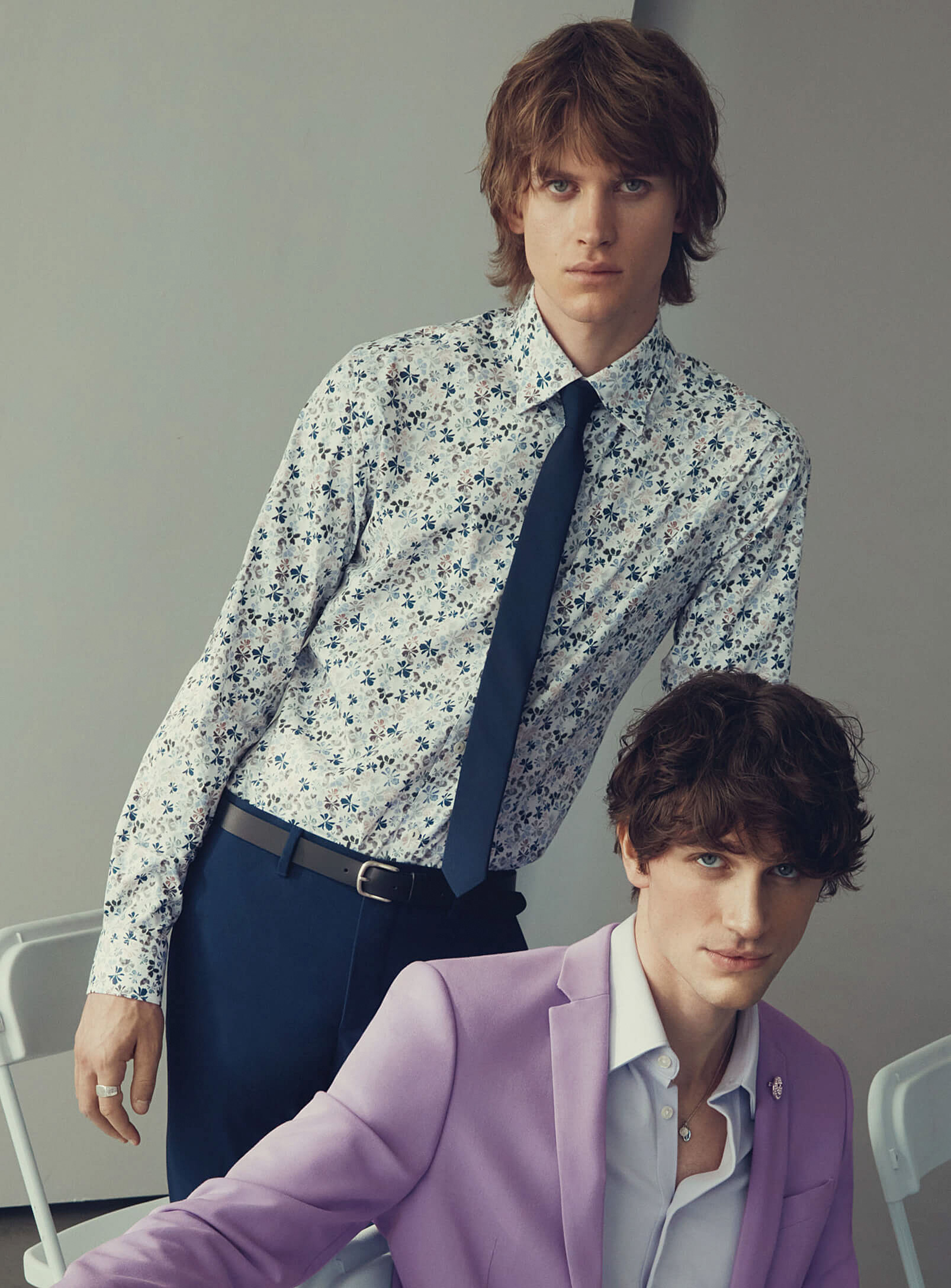 Le 31 - Men's Painterly floral shirt Modern fit