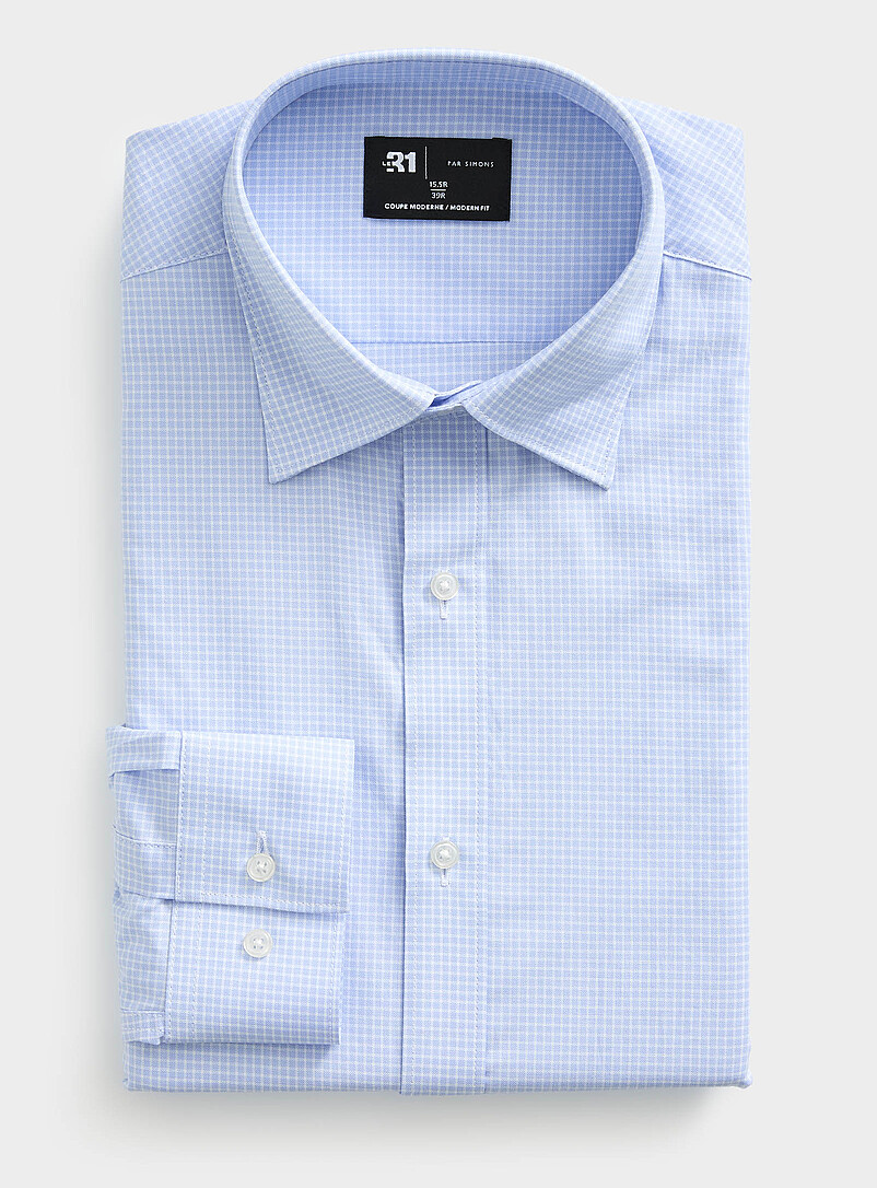 Organic Cotton Mini-Gingham Shirt Modern Fit