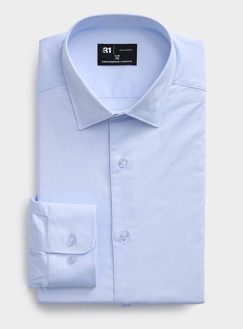 Stretch Solid Shirt Athletic Fit