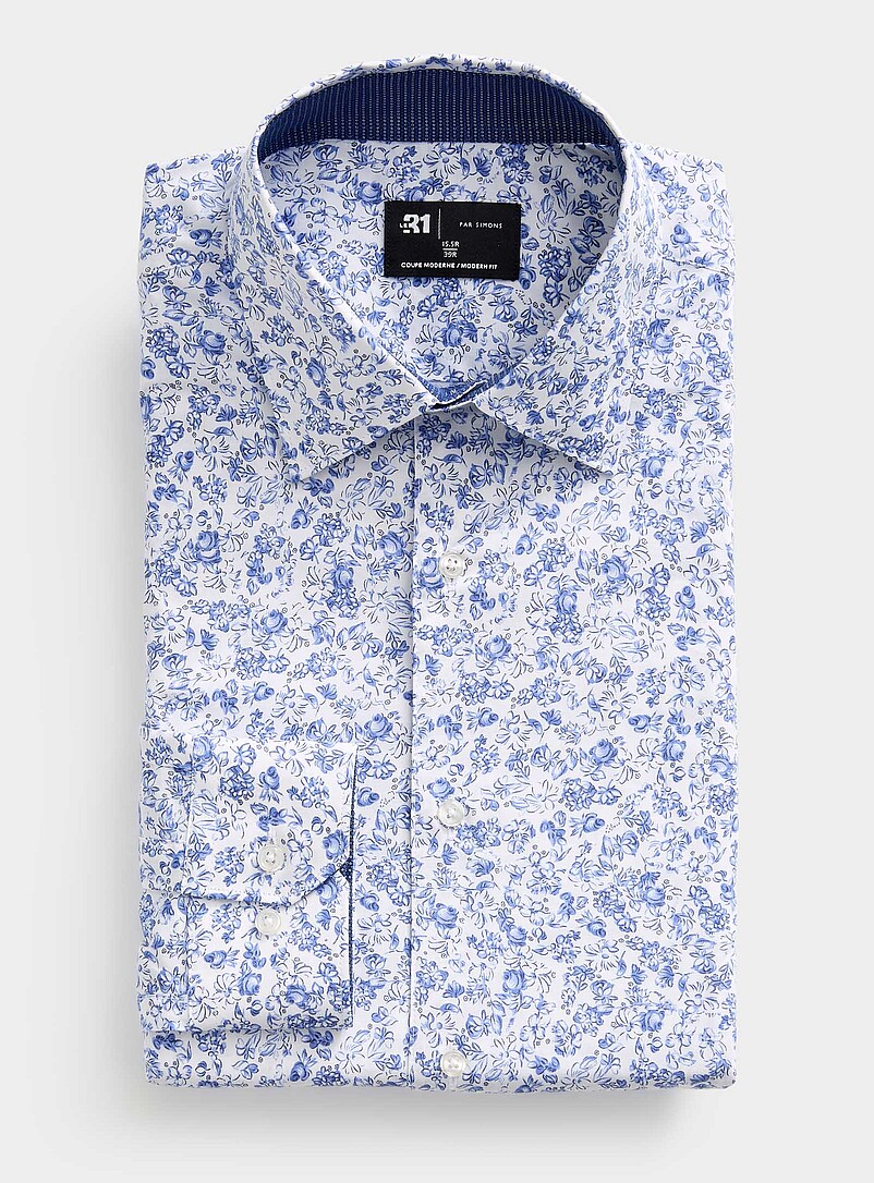Toile de Jouy pattern shirt Modern fit product image (primary)