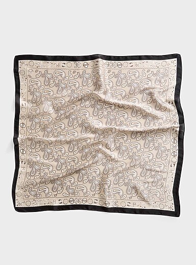 Le foulard &agrave; nouer paisley deux tons
