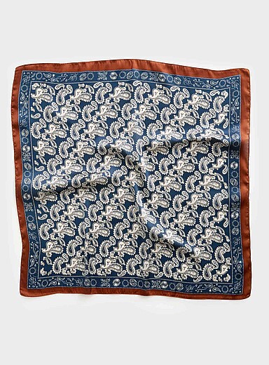 Le foulard &agrave; nouer paisley deux tons