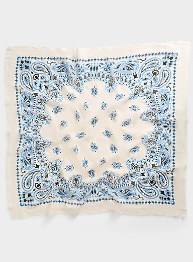 Bandana-pattern 100% cotton large scarf