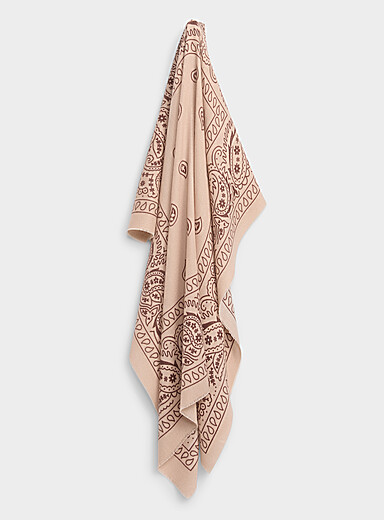 Paisley pattern lightweight square scarf