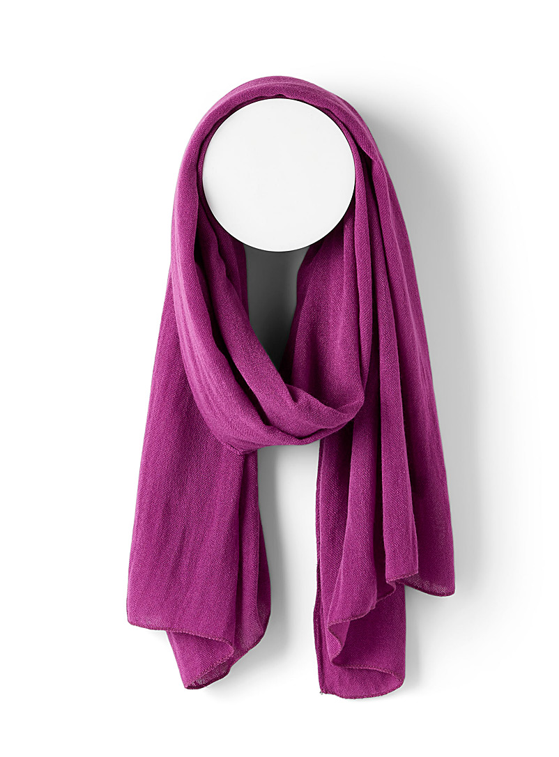 Simons Crimson Light knit scarf for women