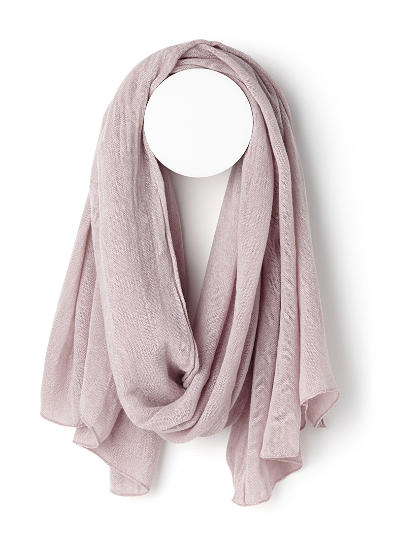 Simons Dusky Pink Light knit scarf for women