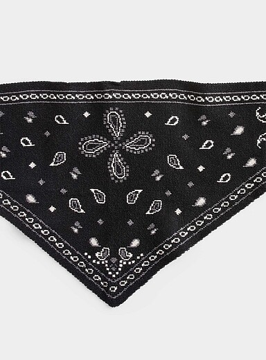 Paisley jacquard triangular scarf