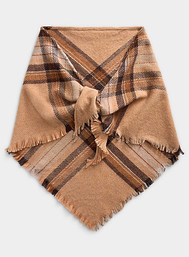 Check ultra-soft triangular scarf