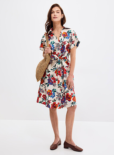 La robe chemise voile jardin &eacute;clatant