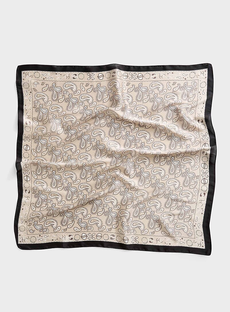 Two-tone paisley tie scarf product image (primary)