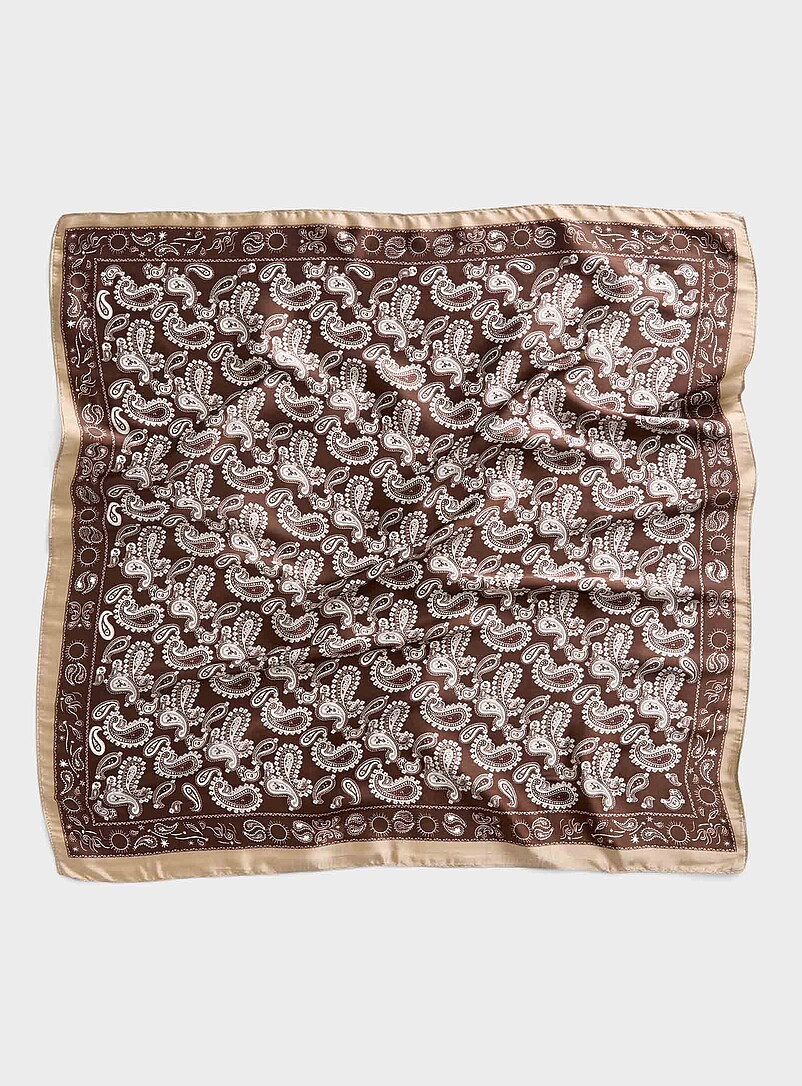 Two-Tone Paisley Tie Scarf