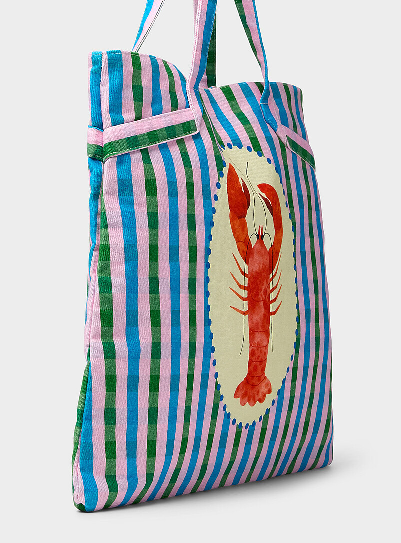 Colourful striped tote product image 2