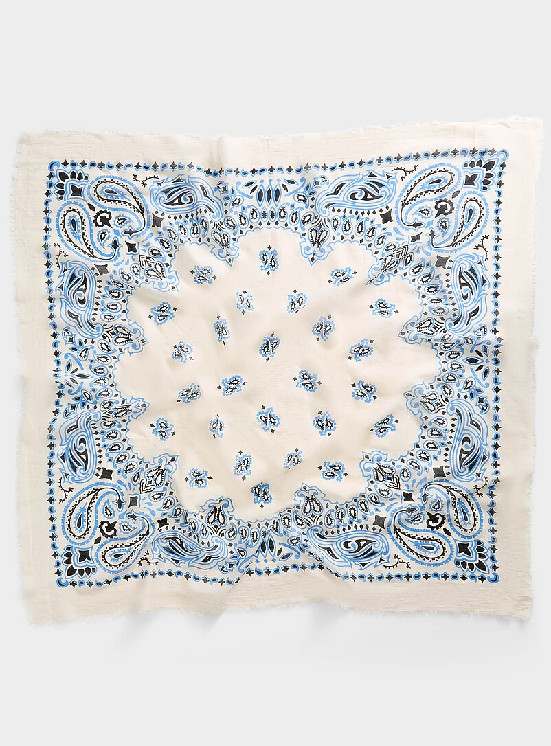 Bandana-Pattern 100% Cotton Large Scarf
