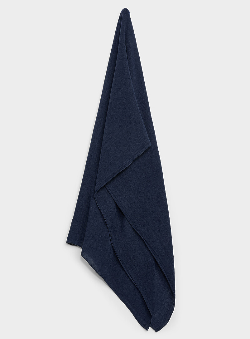 Rolled Trim Solid Scarf