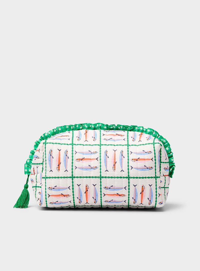 Cute patterned quilted cosmetics case product image (primary)