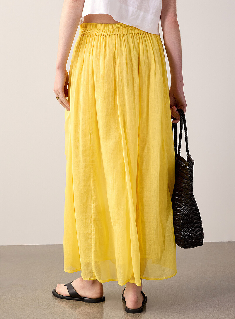 Pleated sheer voile maxi skirt product image 3