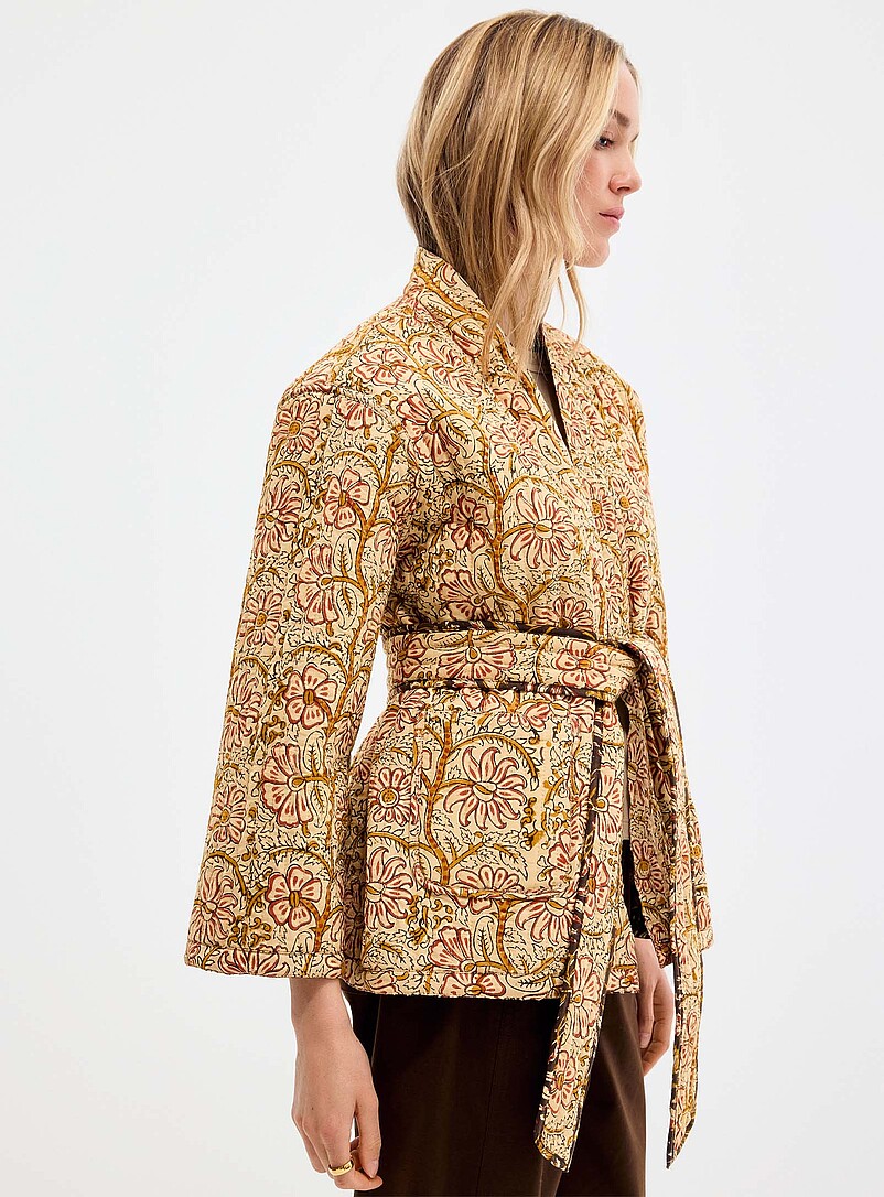 Belted Reversible Quilted Jacket