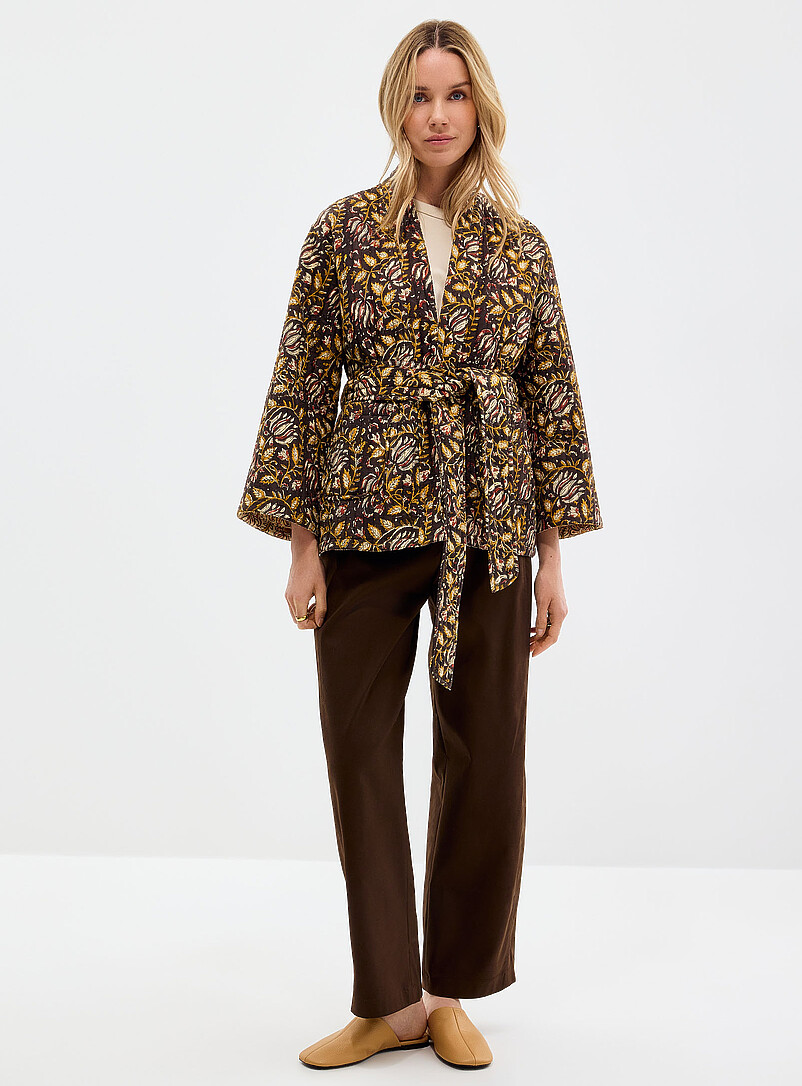 Belted reversible quilted jacket product image 2