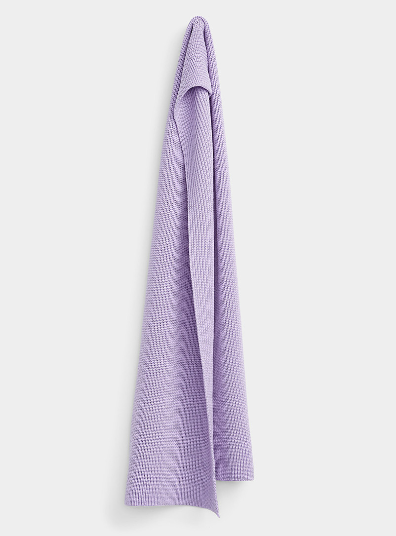 Parkhurst Lilacs Monochrome merino knit scarf for women