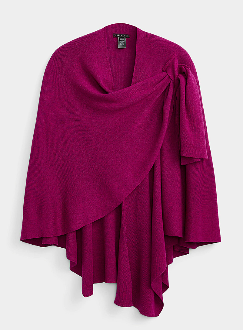 Parkhurst: Le châle drapé fin tricot Rose moyen pour femme