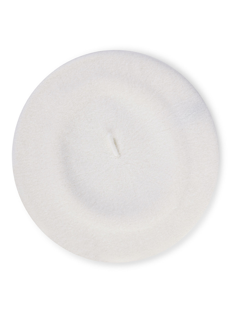 Parkhurst Ivory White Classic beret for women