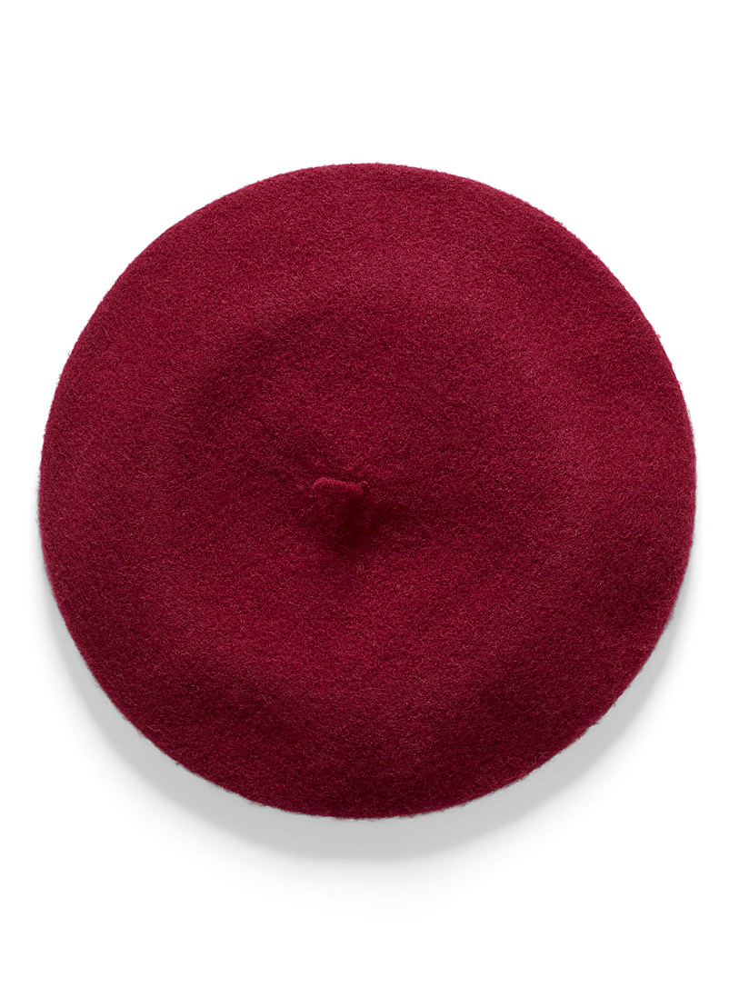 Parkhurst Burgundy Classic beret for women