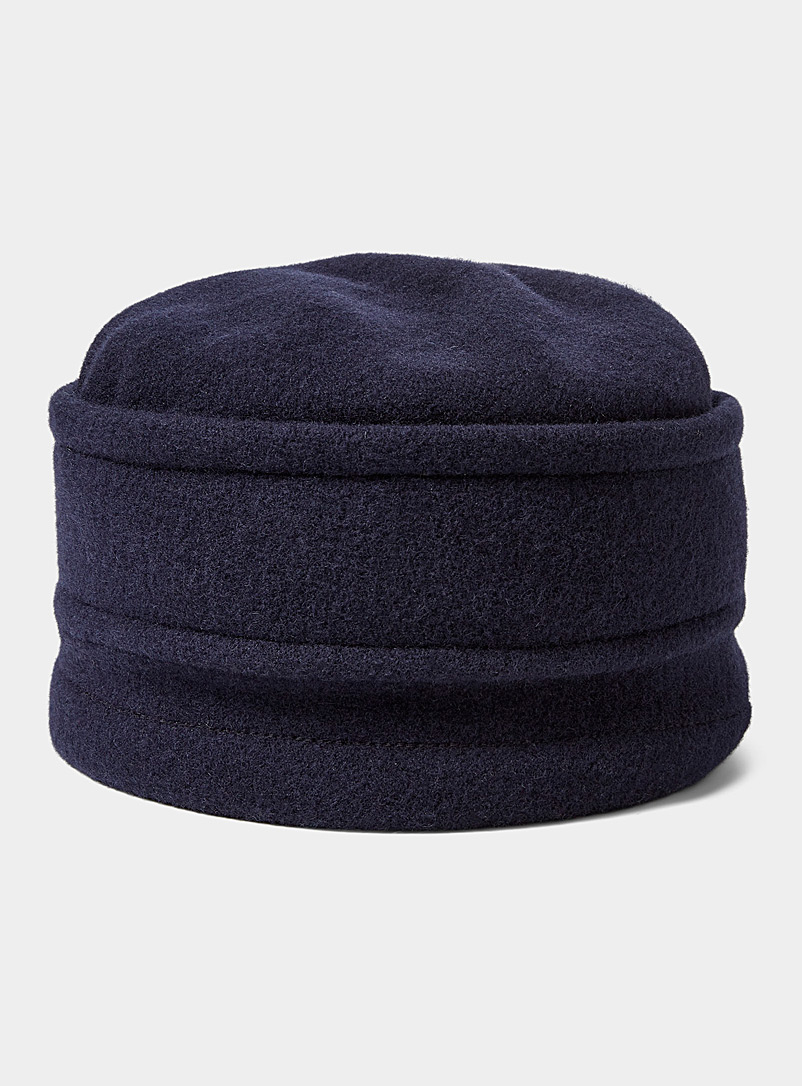 Parkhurst Blue Pure wool pillbox hat for women