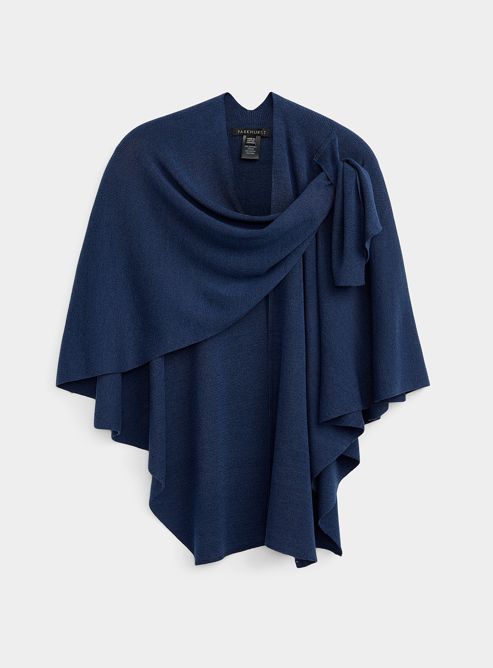 Parkhurst Finely Knit Draped Shawl In Blue