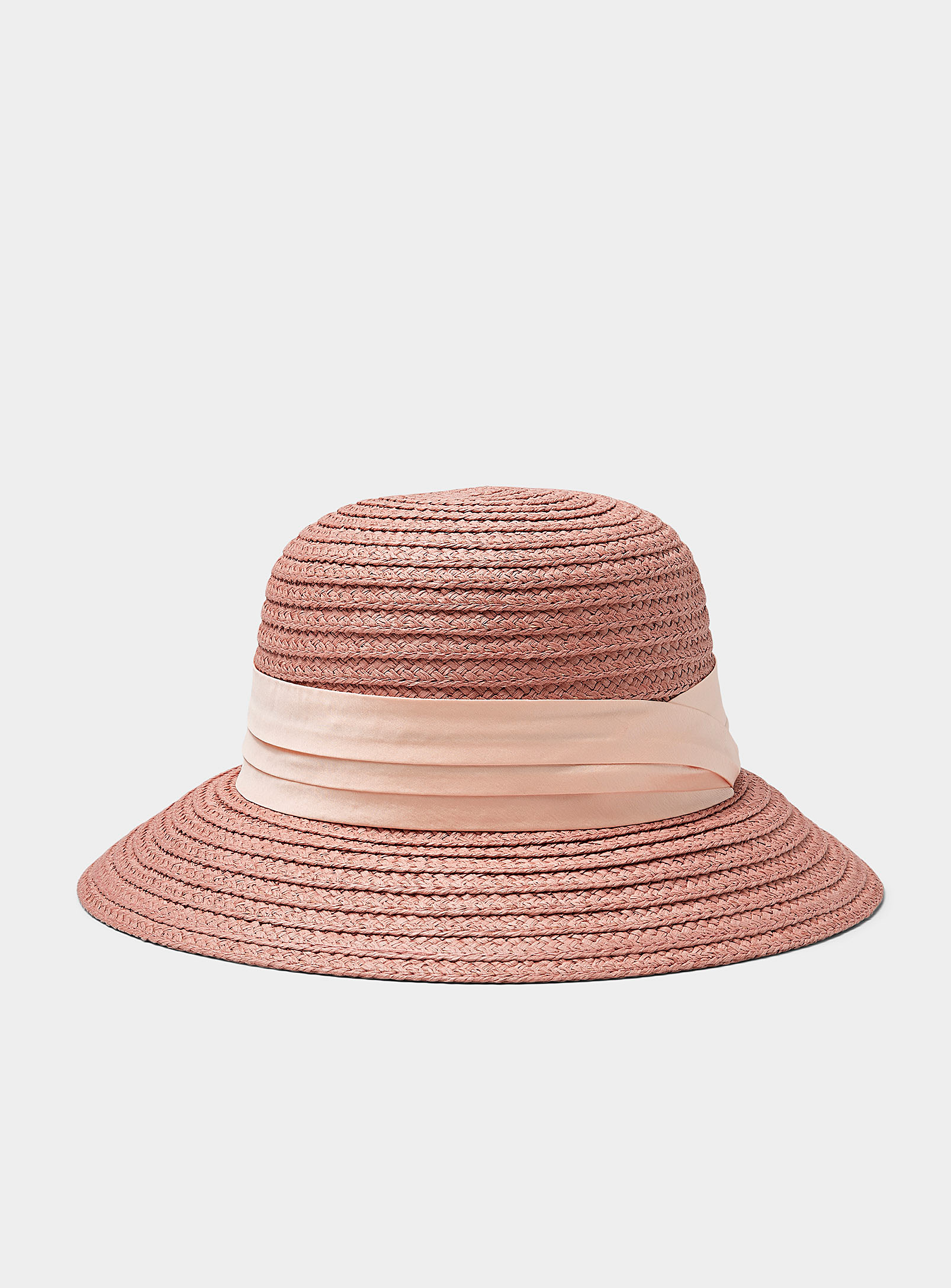 Parkhurst - Women's Milane pink straw Cloche Hat