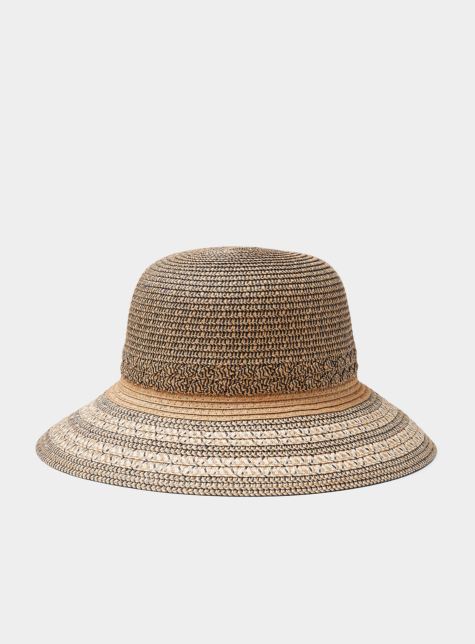 Parkhurst - Women's Covello two-tone straw Cloche Hat