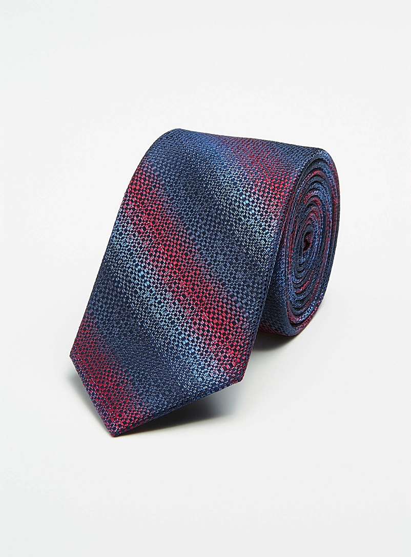 Le 31 Patterned Blue Dissolving stripe tie for men