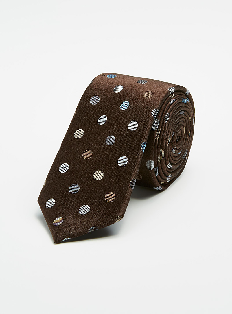 Le 31 Black Colourful dotted tie for men
