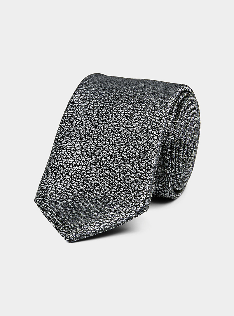 Le 31 Black Crackled tie for men