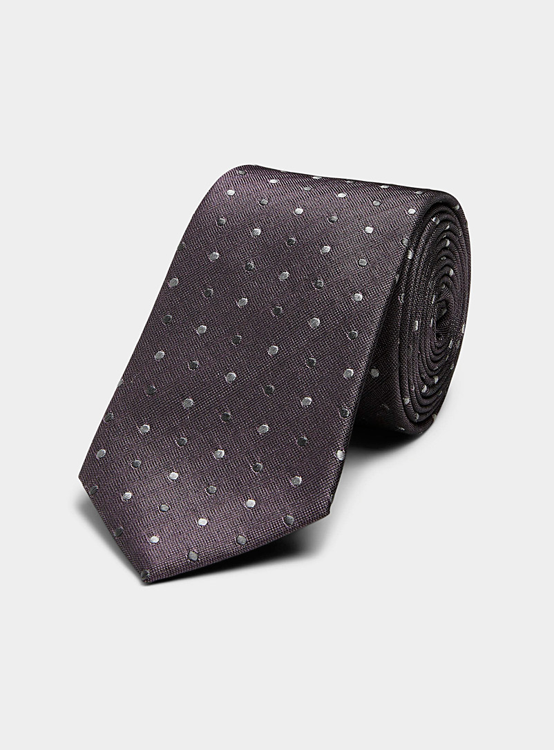 Le 31 Mauve Two-tone dot tie for men
