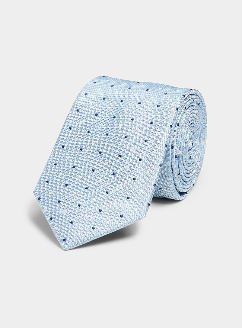 Le 31 Baby Blue Dotwork blue tie for men
