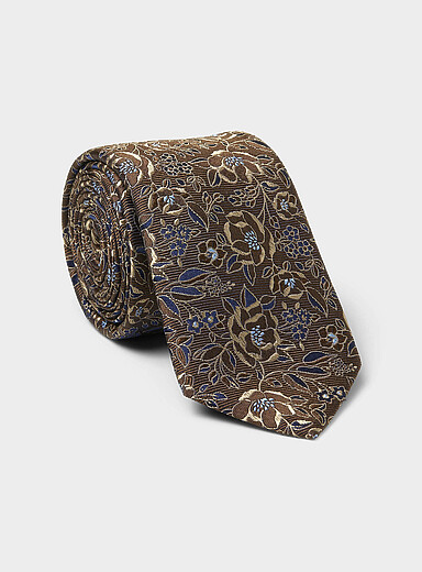 La cravate jacquard jardin nocturne