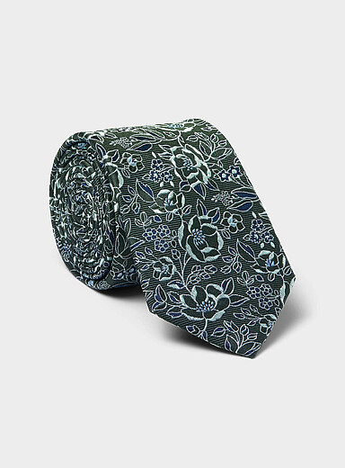 La cravate jacquard jardin nocturne