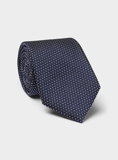 Micro check jacquard tie