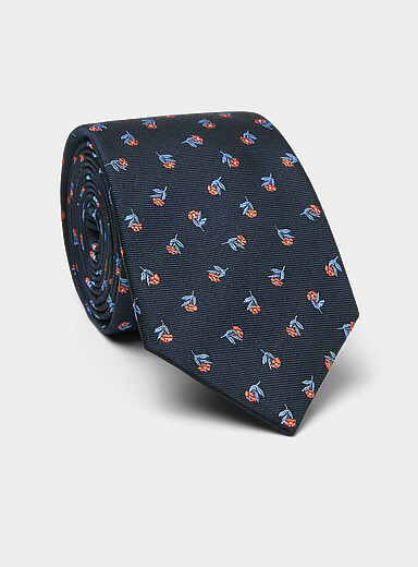 Cut-flower 100% silk tie