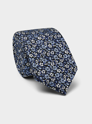 Two-tone floral 100% silk tie | Le 31 | Shop Regular Ties | Simons