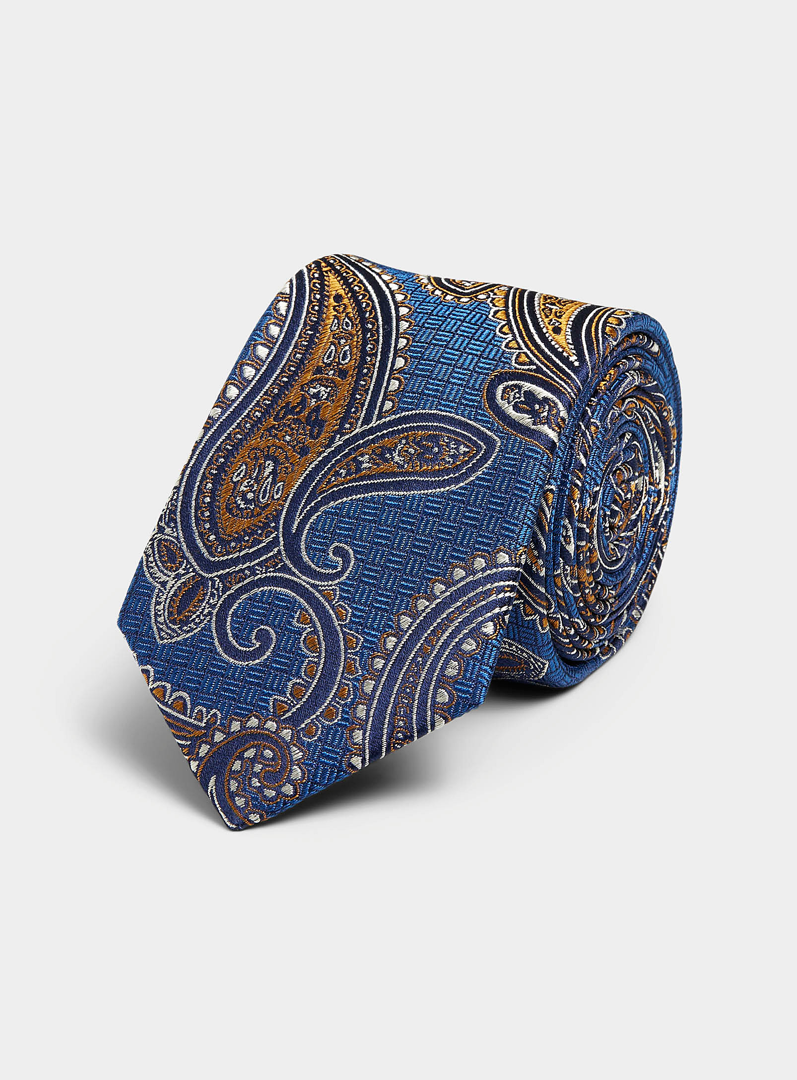Le 31 - Men's Contrast colour paisley tie