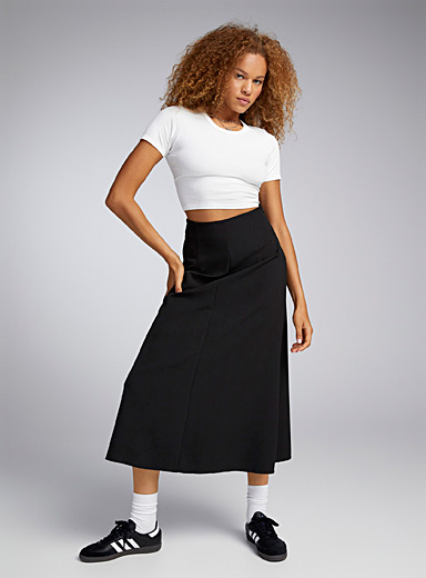 Twik Black Flared dress skirt for women