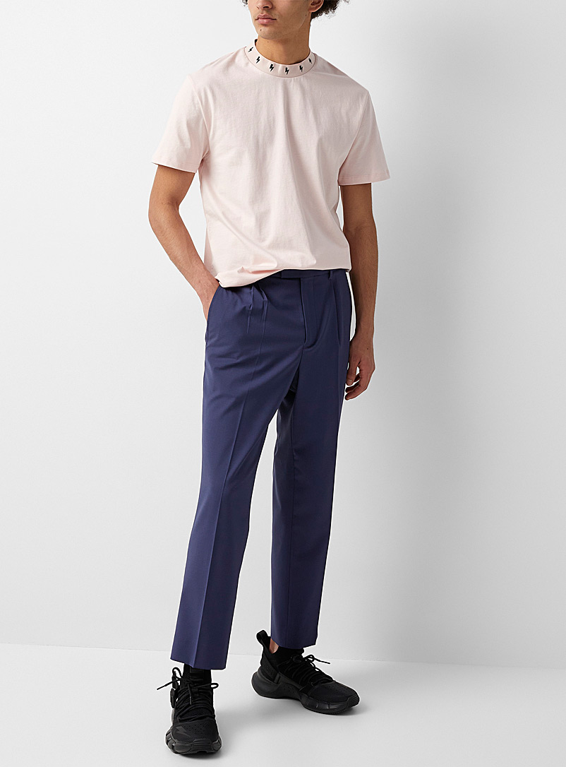 Neil Barrett: Le pantalon minimaliste longueur cheville Bleu pour homme