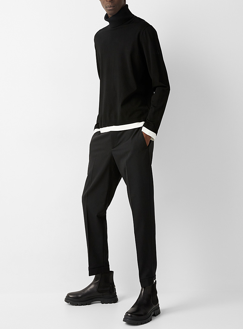 Neil Barrett: Le pantalon ourlet zippé ajustable Noir pour homme