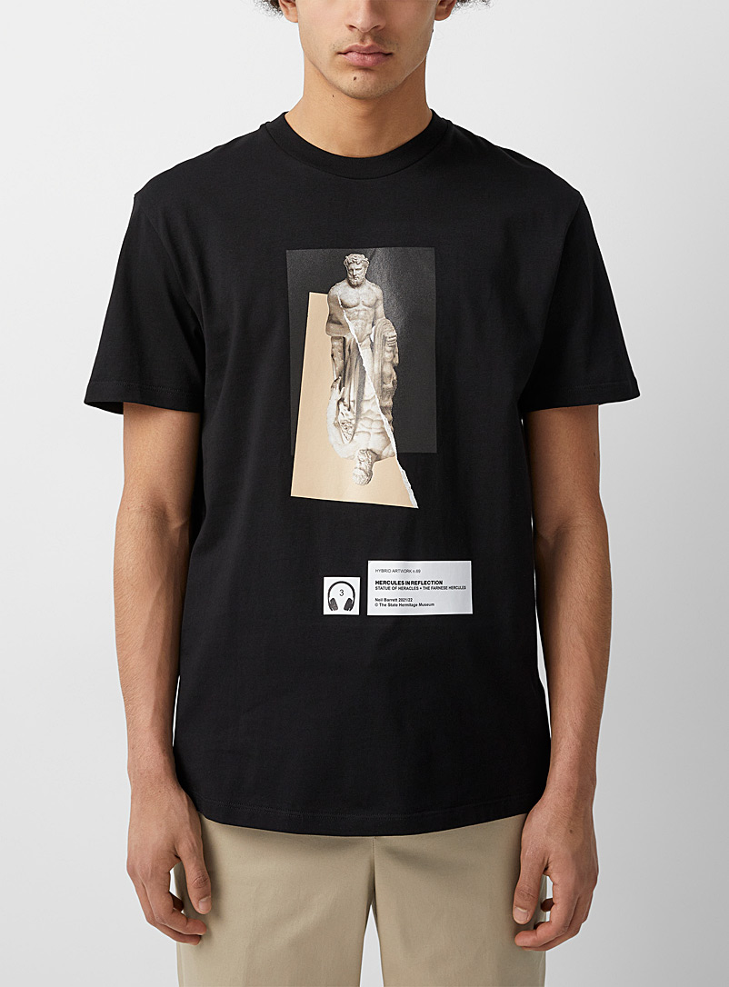 Neil Barrett Black Hercules in Reflection T-shirt for men