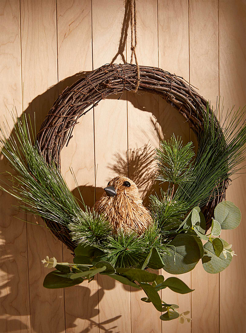 Simons Maison Green Winter bird wreath