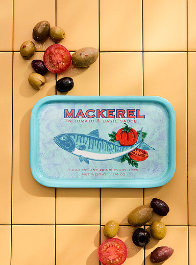 Simons Maison: Le petit plateau rectangulaire poisson Bleu p&acirc;le - Bleu ciel