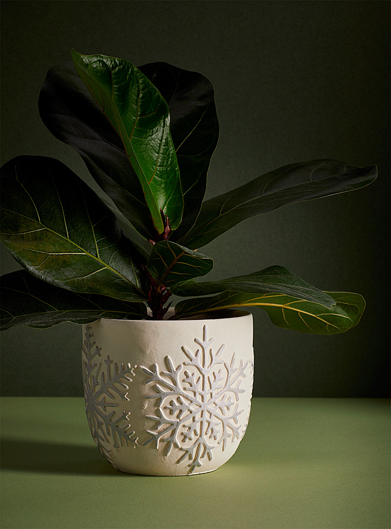 Silver flake planter 4.75 in | Simons Maison | Decorative Pots