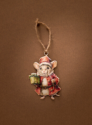 L'ornement m&eacute;tallique souris de No&euml;l <b>Collection de No&euml;l</b>